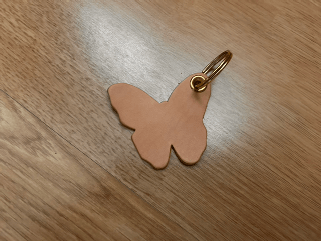 Porte-clé « forme » en cuir véritable