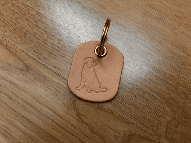 Porte-clé en cuir véritable