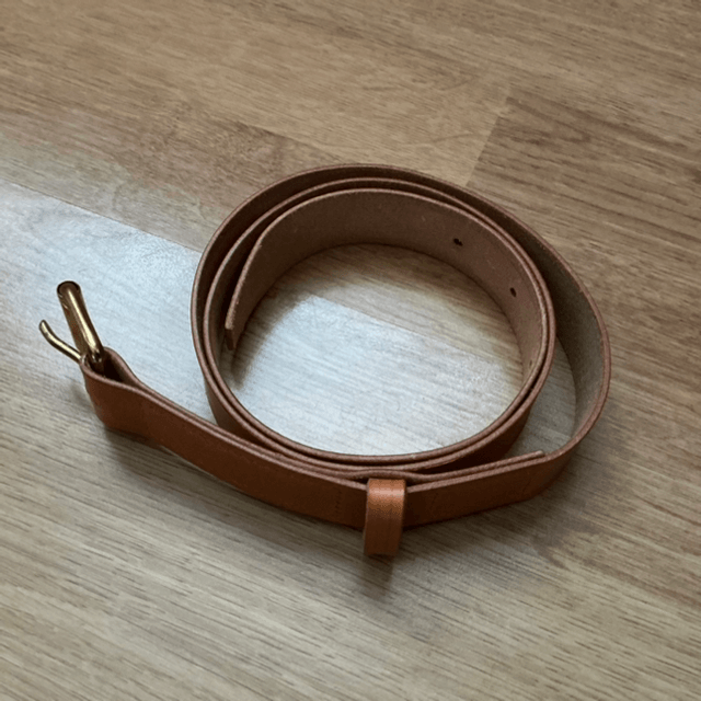Ceinture en cuir de bœuf/taureau (taille 95 / largeur 3cm / coloris « Cognac »)