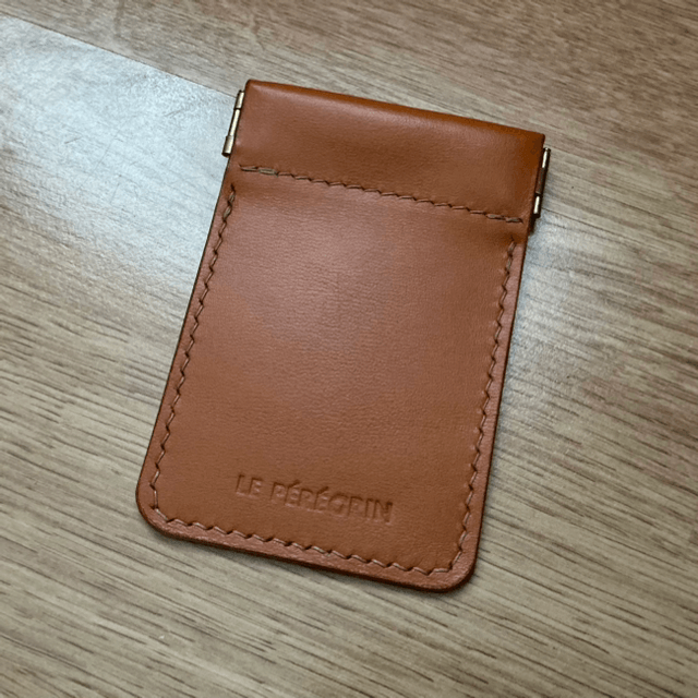 Porte-monnaie clic-clac en cuir de bœuf/taureau