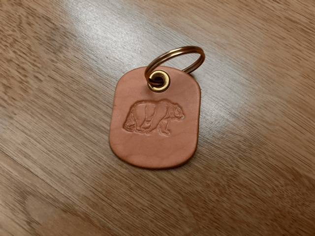 Porte-clé en cuir véritable