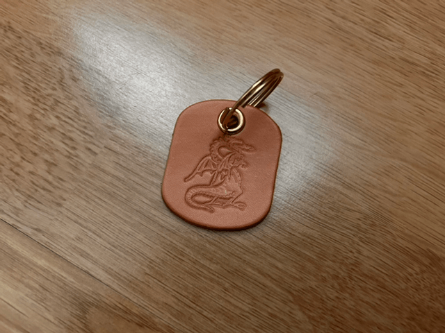 Porte-clé en cuir véritable