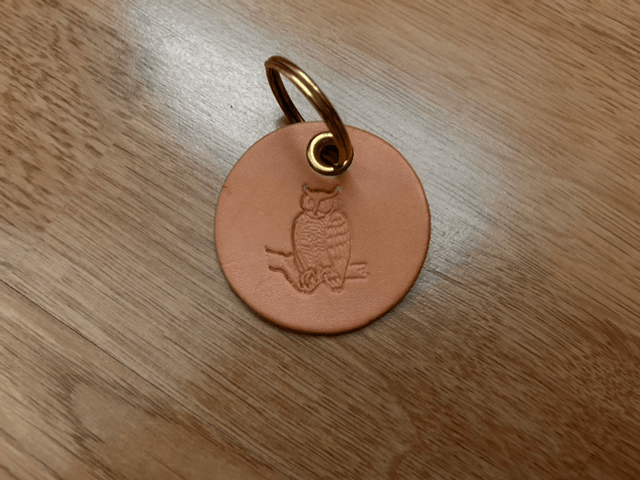 Porte-clé en cuir véritable