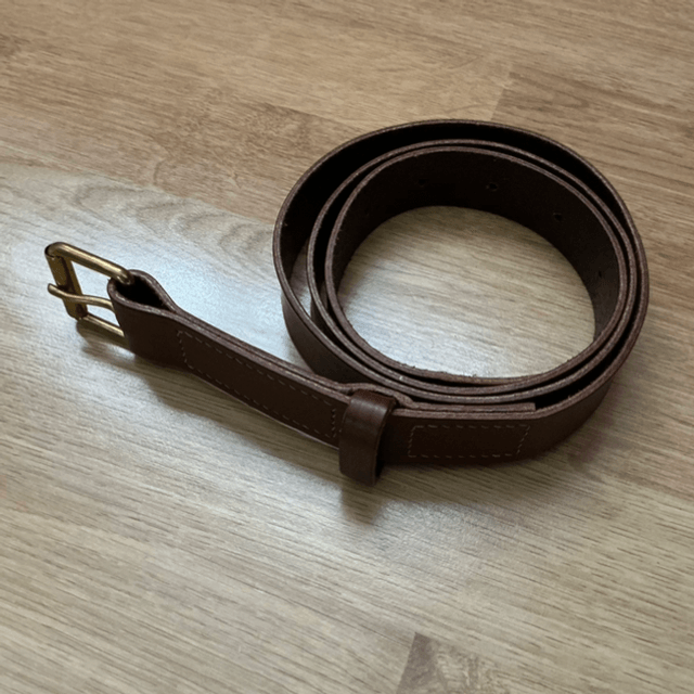 Ceinture en cuir de bœuf/taureau (taille 105 / largeur 3cm / coloris « Chocolat »)