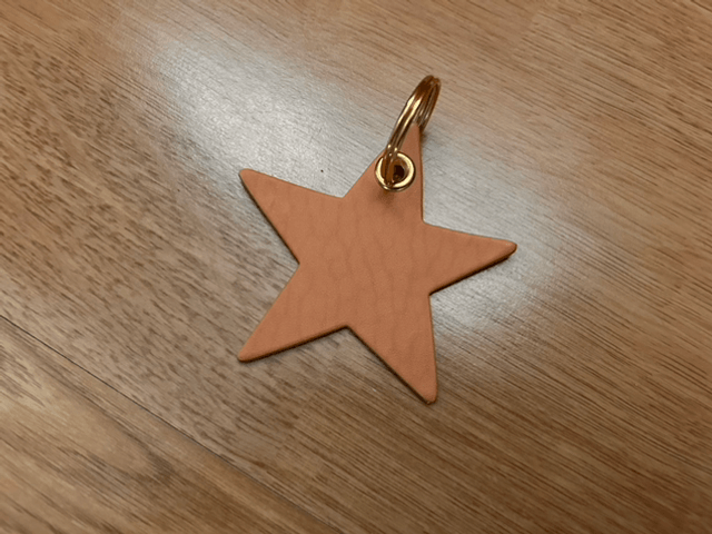 Porte-clé « forme » en cuir véritable