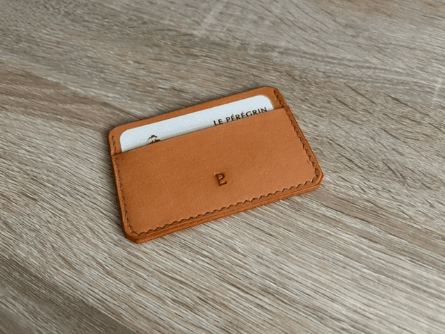 Porte-carte en cuir de bœuf/taureau
