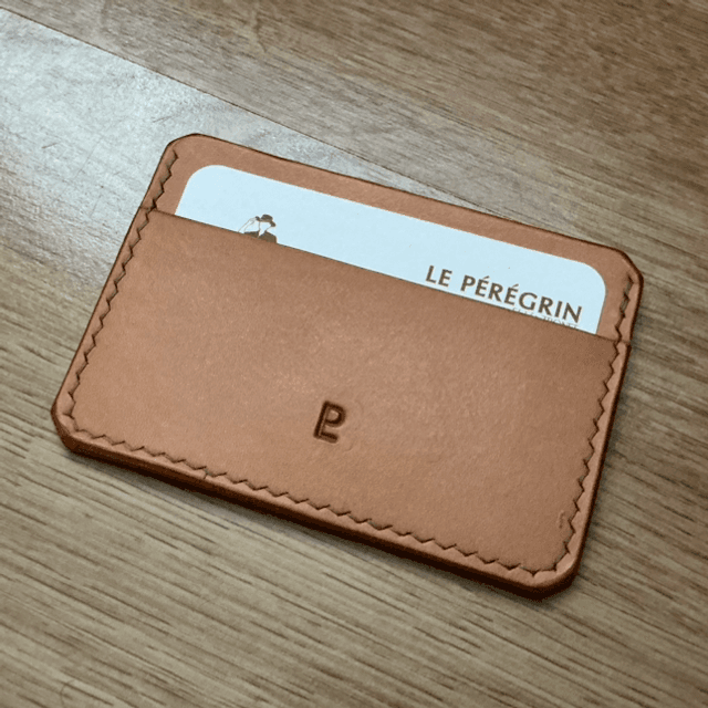 Porte-carte en cuir de bœuf/taureau