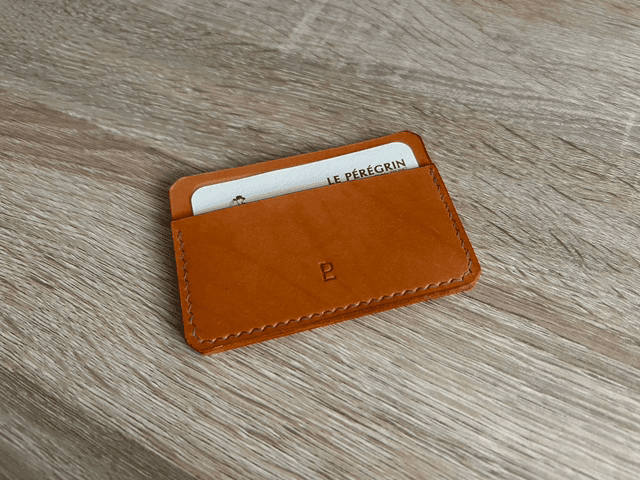 Porte-carte en cuir de bœuf/taureau